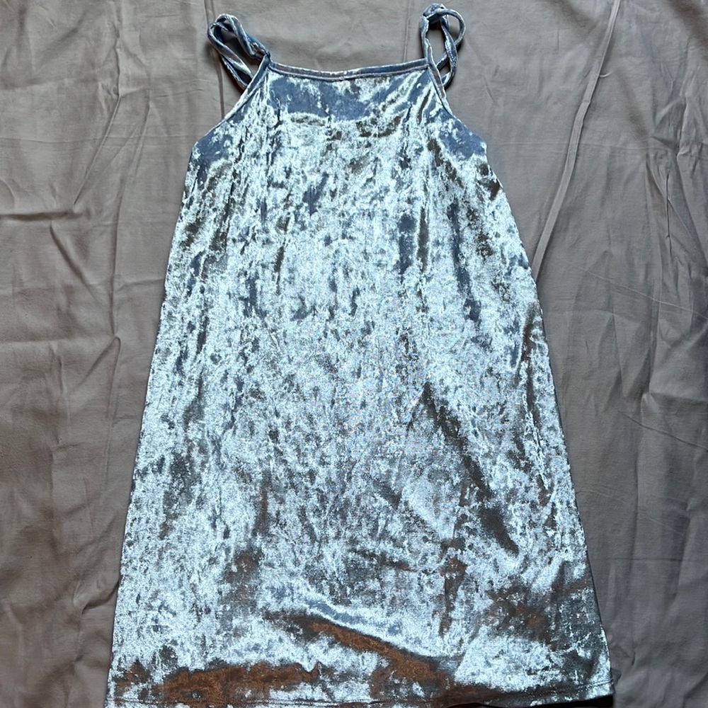 Light blue velvet dress mint condition